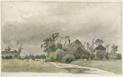 Purje, joka johtaa maatilalle tekijältä Julius Jacobus van de Sande Bakhuyzen