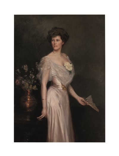 Nainen viuhkan kanssa : muotokuva rouva Antonio Yznaga Stewartista. tekijältä Julius Leblanc Stewart
