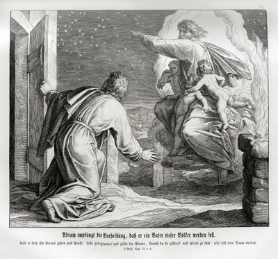 Abraham on monien kansojen isä, Genesis tekijältä Julius Schnorr von Carolsfeld