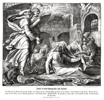 Daniel ja leijonan luola tekijältä Julius Schnorr von Carolsfeld