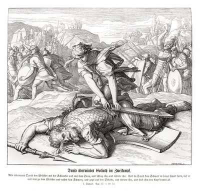 Daavid kukistaa Goljatin tekijältä Julius Schnorr von Carolsfeld