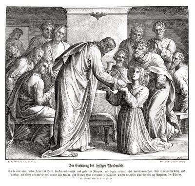 Jeesus Martan talossa, Luukkaan evankeliumi tekijältä Julius Schnorr von Carolsfeld