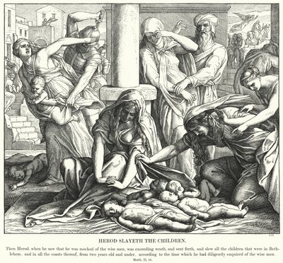 Herodes surmaa lapset tekijältä Julius Schnorr von Carolsfeld