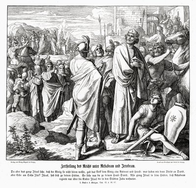 Jerobeam ja Rehabeam tekijältä Julius Schnorr von Carolsfeld