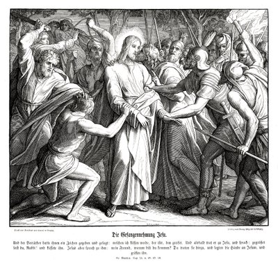 Jeesuksen petos, Matteuksen evankeliumi tekijältä Julius Schnorr von Carolsfeld