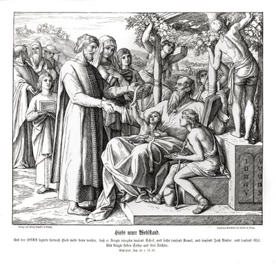 Job palkitaan, Job tekijältä Julius Schnorr von Carolsfeld