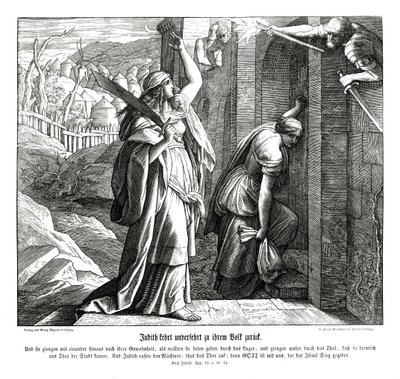 Judith palaa kansansa luo, Juditin kirja tekijältä Julius Schnorr von Carolsfeld