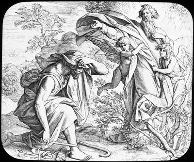 Mooses ja palava pensas, 1800-luku tekijältä Julius Schnorr von Carolsfeld