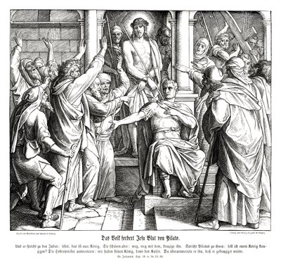 Pontius Pilatus, Johanneksen evankeliumi tekijältä Julius Schnorr von Carolsfeld