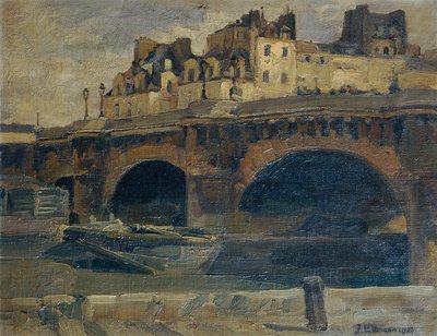 Pariisin maisema Pont Neufin kanssa tekijältä Julius Ullmann