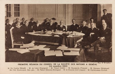 Albumi "Jack Bosio - War Campaign 1917-1920": Kansainliiton neuvoston kokous Genevessä tekijältä Jullien F. H.