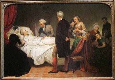 Washington kuolinvuoteellaan tekijältä Junius Brutus Stearns