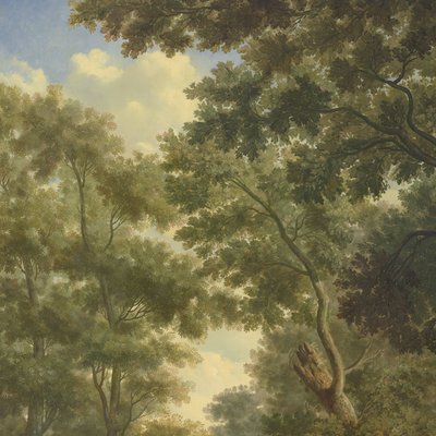 Arcadian Landscape, yksi kymmenen seinämaalauksen sarjasta Amsterdamin Herengracht 524 -talon pääkerroksen puutarhahuoneessa tekijältä Jurriaan Andriessen
