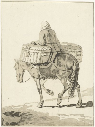 Nainen hevosen selässä tekijältä Jurriaan Cootwijck (attributed to)