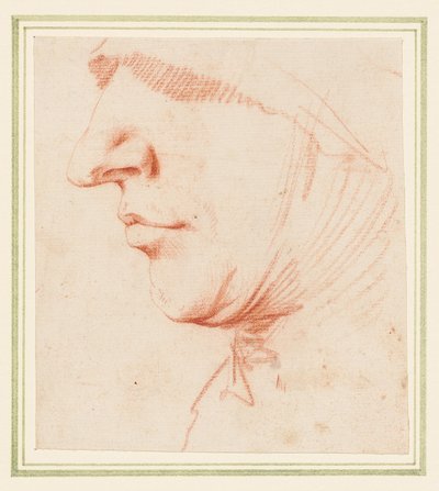 Miehen pää profiilissa tekijältä Jusepe de (1591 1652) Ribera