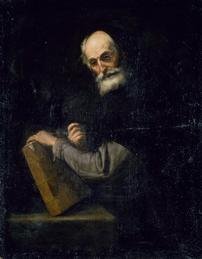 Filosofi, n. 1640 (öljy kankaalle) tekijältä Jusepe de Ribera