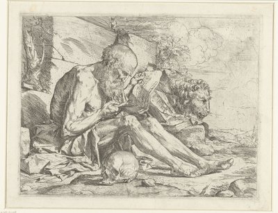 Pyhä Hieronymus lukemassa tekijältä Jusepe de Ribera
