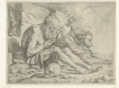 Pyhä Hieronymus lukemassa tekijältä Jusepe de Ribera