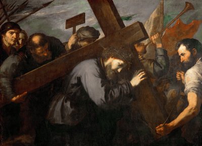 Jeesus portant la Croix - Kristus kantaa ristiä - Jose de Ribera (1591-1652). Öljy kankaalle, c. 1635. Mitat : 144x198 cm. Taidehistoriallinen museo, Vienne tekijältä Jusepe de Ribera