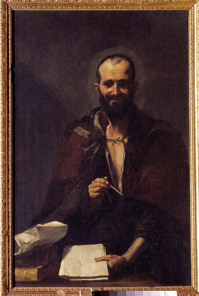 Arkhimeden esitys (n. 287-212 eKr.) Jusepe de Ribera dit Lo Spagnoletton maalaus (n. 1590-1652) 1600-luvun su. 125x81 cm Madrid, Prado-museo tekijältä Jusepe de Ribera