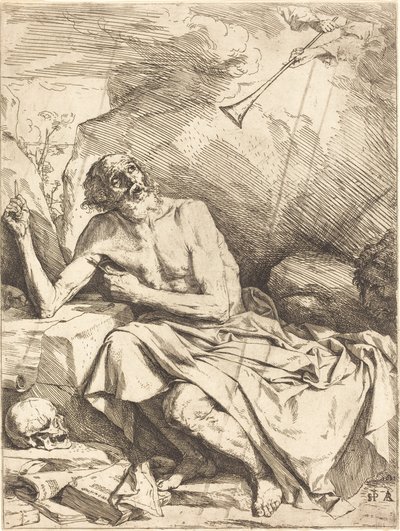 Pyhä Hieronymus kuulee viimeisen tuomion trumpetin tekijältä Jusepe de Ribera