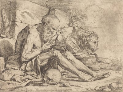 Saint Jerome Reading tekijältä Jusepe de Ribera