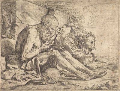 Lukeva pyhä Hieronymus tekijältä Jusepe de Ribera