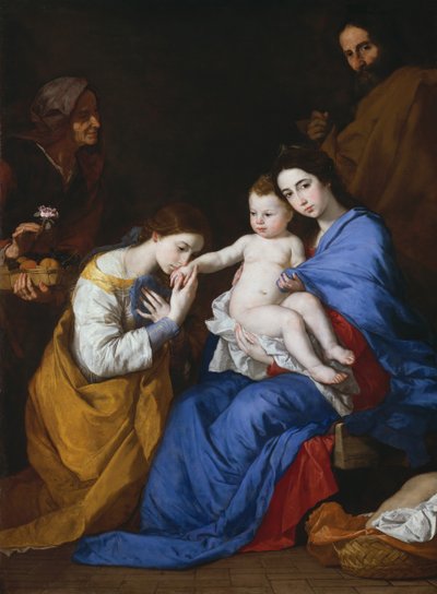 Pyhä perhe pyhien Annan ja Katariina Aleksandrialaisen kanssa, 1648. tekijältä Jusepe de Ribera