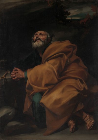 Pyhän Pietarin kyyneleet, n. 1612-13. tekijältä Jusepe de Ribera