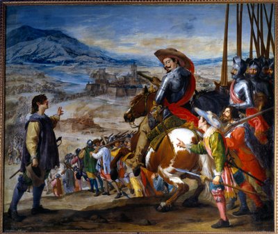 Kolmikymmenvuotinen sota (1618-1648): "" Brissacin vangitseminen vuonna 1638, Bernard of Saxony Weimar"" Jusepe Leonardon (1601-1656) maalaus tekijältä Jusepe or Jose (c.1605 1656) Leonardo