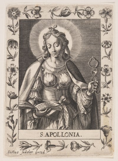 Pyhä Apollonia tekijältä Justus Sadeler