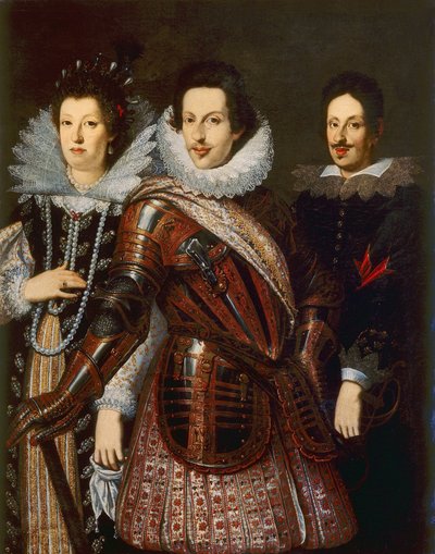 Itävallan Marie Madeleinen muotokuva, Cosimo II ja Ferdinand II de Medici, n. 1640 tekijältä Justus Sustermans