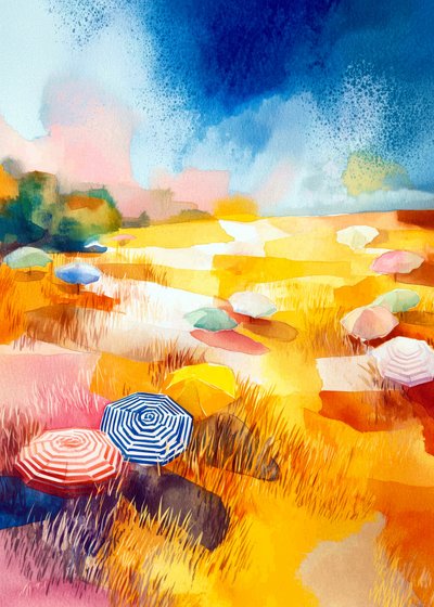Sunny Field -sateenvarjot tekijältä Justyna Jaszke