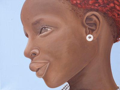 Brown Introspection, 2007 (öljy ja akryyli kankaalle) tekijältä Kaaria Mucherera