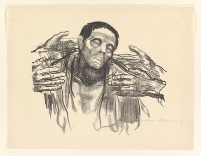 Mies ja neljä kättä Puolet Venäjästä (alkuperäinen nimi) tekijältä Käthe Kollwitz (signed by artist)