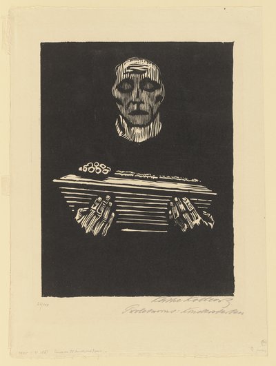 ”Proletariat”-sarjan 3. sivu tekijältä Käthe Kollwitz
