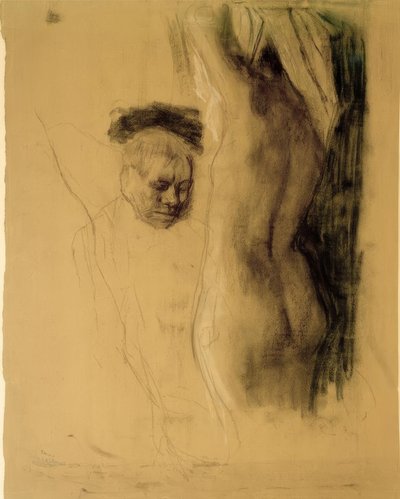 K.Kollwitz, Kniender Mann vor weiblichem Akt tekijältä Käthe Kollwitz