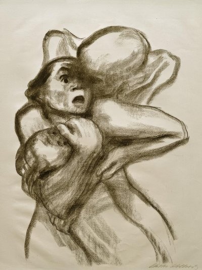 K.Kollwitz, Tod packt eine Frau tekijältä Käthe Kollwitz