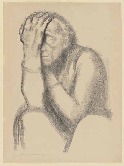 Miettivä nainen tekijältä Käthe Kollwitz