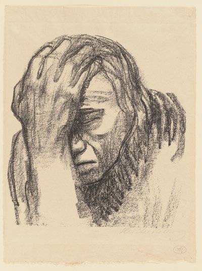 Mietteliäs nainen tekijältä Käthe Kollwitz