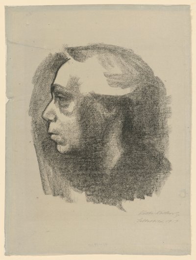 Omakuva (1. versio) tekijältä Käthe Kollwitz