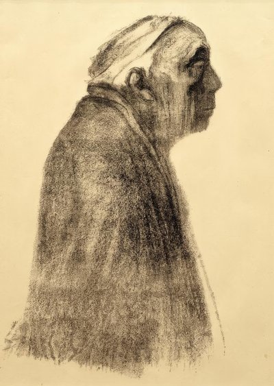 Selbstbildnis im Profil nach rechts tekijältä Käthe Kollwitz