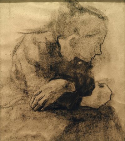 Sitzende Arbeiterfrau tekijältä Käthe Kollwitz
