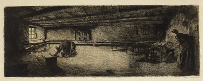 Kohtaus teoksesta "Germinal" (4. tila) tekijältä Käthe Kollwitz