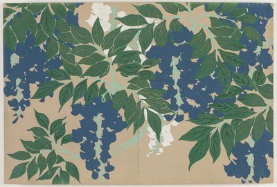 Sadan maailman kukat (Momoyogusa): Wisteria (Fuji) tekijältä Kamisaka Sekka