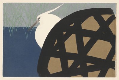 Valkohaikara, 1909 (puupainatus) tekijältä Kamisaka Sekka