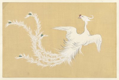 Valkoinen Phoenix Hakuho Flowers of a Hundred Worlds (sarjan nimi) Momoyogusa (sarjan nimi) tekijältä Kamisaka Sekka