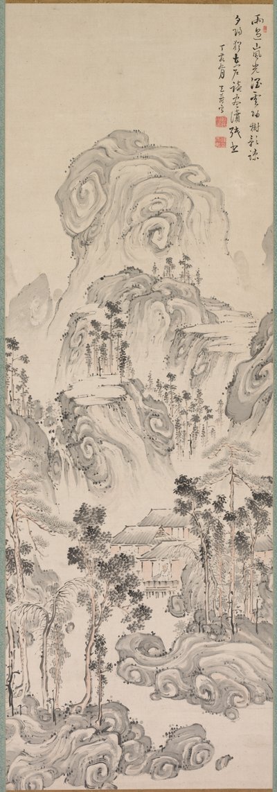 Maisema, 1767. tekijältä Kan Tenju