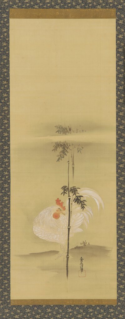 Kukko ja bambu, Edo-kausi, 1600-luvun puoliväli - 1700-luvun alku. tekijältä Kanô Yôboku Tsunenobu