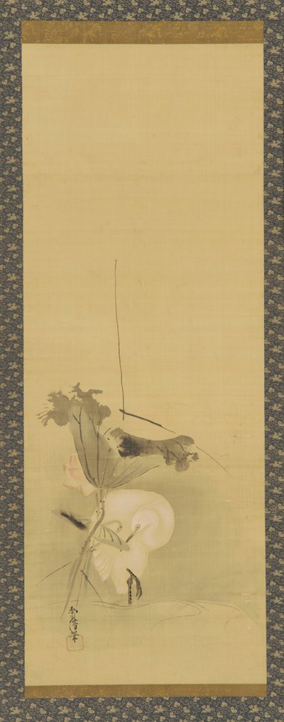 Heron ja lootus, Edo-kausi, 1600-luvun puoliväli - 1700-luvun alku. tekijältä Kanô Yôboku Tsunenobu